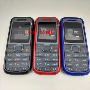 10 шт./лот, новый высококачественный чехол для Nokia 1200 1208, полностью укомплектованный корпус мобильного телефона, чехол с английской клавиатурой,
