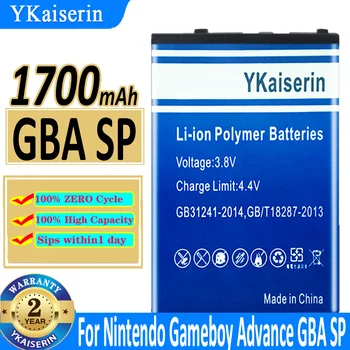 1700 мАч YKaiserin аккумулятор GBASP для Nintendo Gameboy Advance аккумуляторы GBA SP