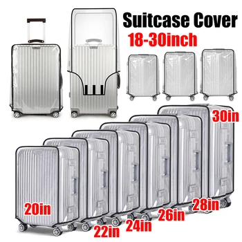 18-30-дюймовый Прозрачный Защитный чехол для багажа, водонепроницаемый Защитный чехол для чемодана, чехол для чемодана на колесиках, Пылезащитный чехол