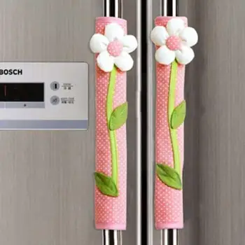 1шт 3d цветок в горошек Дверная Ручка Холодильника, крышка дверцы, защита кухни для аксессуаров для холодильника, Подходящий декор для рукавов H9n3