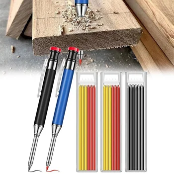 2,8 мм Металлический плотницкий карандаш, Плотницкий карандаш, ручка для глубокого отверстия/Набор инструментов для разметки отверстий, Деревообрабатывающие инструменты Архитектор