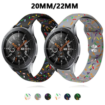 20 мм/22 мм Силиконовый Ремешок для Samsung Galaxy Watch 4 Classic/Gear S3/Active 2 Pride Edition браслет Huawei Watch GT2 /2 /2E/Pro