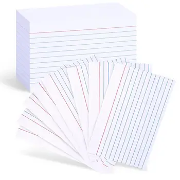 200 Листов Маленьких карточек с толстыми линейками, горизонтальное отверстие для подвешивания внутренней страницы, бумаги для сообщений, блокнот для заметок, школьные канцелярские принадлежности