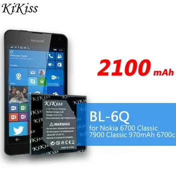2100 мАч kikiss BL-6Q Аккумулятор для Nokia 6700C 6700 E51i N81 E51