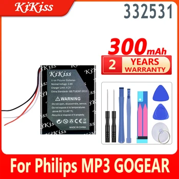 300 мАч KiKiss Мощный аккумулятор 332531 для цифровых аккумуляторов Philips MP3 GOGEAR SPARK 2 ГБ 4 ГБ