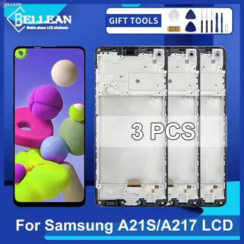 3ШТ 6,5-Дюймовый Дисплей A217 Для Samsung Galaxy A21S ЖК-Сенсорный Дигитайзер В Сборе A217F A217F /DSN A217M A217M/DS Экран С Инструментами