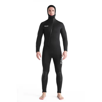 5 мм неопреновый гидрокостюм, мужские цельные капюшоны, купальники, толстый теплый водолазный костюм, женские зимние купальники, одежда для серфинга и подводного плавания