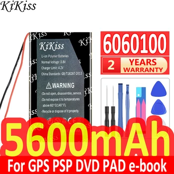 5600 мАч KiKiss Мощный Аккумулятор 6060100 Для GPS Оборудование PSP DVD PAD электронная книга планшетный ПК power bank Digital Bateria