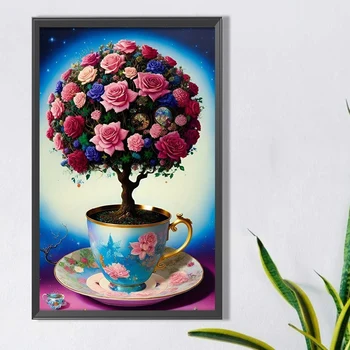 5D DIY Полная круглая дрель Алмазная живопись цветочный набор для украшения дома художественное ремесло