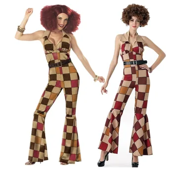60-е 70-е ретро костюм королевы диско-шаров для ролевых Игр на Хэллоуин, косплей, костюм для выступления хиппи