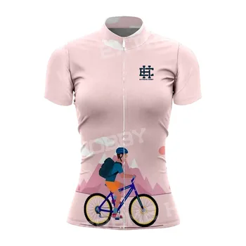 EXTREME HOBBY Летняя женская дышащая быстросохнущая футболка MTB с коротким рукавом Ciclismo, велосипедный костюм для велоспорта на открытом воздухе, велосипедная майка