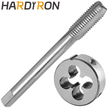 Hardiron M9 X 0,75 Метчик и матрица Левая, M9 x 0,75 метчик с машинной резьбой и круглая матрица