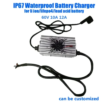 IP67 водонепроницаемое Зарядное устройство 60V 12A 72v 10A 73v 20S 67,2V 16s 84v для литий-ионного аккумулятора 60V 72v lifepo4 LTO свинцово-кислотный аккумулятор