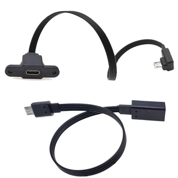 Micro-B Micro USB вверх / вниз влево / вправо от штекера до 90 ° C от штекера USB зарядное устройство кабель для передачи данных адаптер