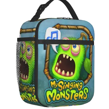 My Singing Monsters Изолированная сумка для ланча с мультяшными аниме-играми, портативный кулер, термос для еды, ланч-бокс для кемпинга и путешествий на открытом воздухе