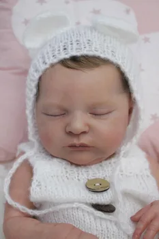 NPK 19-дюймовая кукла Laura Reborn Baby Размером с новорожденного Уже Готовая 3D-кожа, расписанная вручную, видны вены