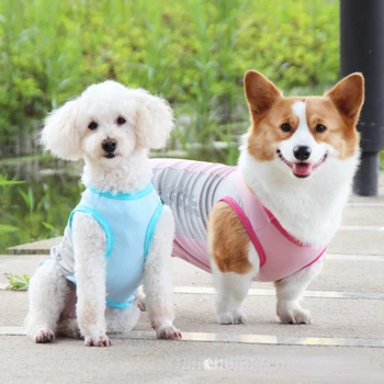Pet Corgi Faldo Cool Vest Одежда для собак Летнее охлаждение Ins Стиль Одежда для домашних животных Костюм для собак одежда для домашних животных жилет для собак одежда для собак