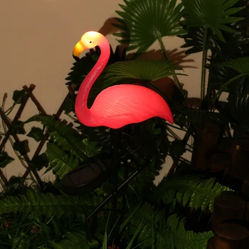 Solor Power Landscape Светло-Розовая птица Фламинго Наружный светильник для газона IP55 Водонепроницаемый Солнечный Садовый светильник для дорожки, патио, двора