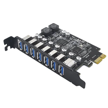 USB3.2 GEN1 19PIN PCI-E PCI Express на 7 портов USB 3.2 адаптер расширения для WINXP/WIN7/8/ 10/11 / LINUX