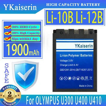 YKaiserin 1900 мАч Батарея Li-10B Li-12B Для OLYMPUS U810 U1000 400 500 U300 U400 U410 C760 C765 C70 C7000 C770 U500 U600 U800