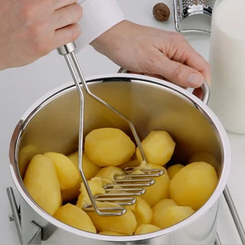 lsaiah 1 шт. кухонный гаджет из нержавеющей стали, пресс для измельчения картофеля, инструмент для приготовления картофельного пюре, кухонные принадлежности с волнистым нажимом