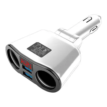 Автомобильное Зарядное Устройство USB Fast Charge Автомобильная Зарядная Головка С ЖК-Дисплеем 3.1A 12-24 В Автоматическая Зарядная Вилка Для Внедорожников, Легковых Автомобилей RVS И Грузовиков