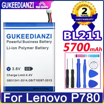Аккумулятор BL211 5700mAh Сменный Аккумулятор Bateria Для Lenovo P780 BL 211 BL-211 Аккумуляторы Мобильных Телефонов + бесплатные инструменты