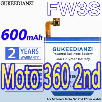 Аккумулятор GUKEEDIANZI Высокой Емкости FW3S 600mAh FW3L 480mAh для Motorola Moto 360 2nd Moto360 2nd 42mm 46mm SNN5962A