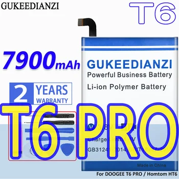 Аккумулятор мобильного Телефона GUKEEDIANZI T 6 7900 мАч Для DOOGEE T6 Pro / для Homtom HT6 T6Pro Аккумуляторные Батареи + Бесплатные Инструменты