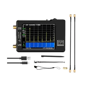 Анализатор спектра с сенсорным экраном 2,8 дюйма для частот 0,1-350 МГц и вход UHF для частотного анализатора 240-960 МГц Черный