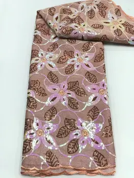 Африканский тюль с бусинами и кружевной тканью из бисера Дизайн Африканской французской кружевной ткани с камнями для пошива вечернего платья