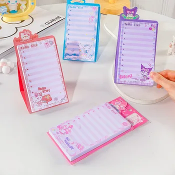 Блокнот Sanrio из 4 книг, Hello Kitty Kuromi, Не наклеивающийся блокнот, бумага для заметок, канцелярские принадлежности, закладка для блокнота, канцелярские принадлежности