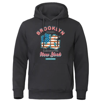 Бруклин, Нью-Йорк, США, Письмо 86, Одежда, мужская уличная одежда в стиле хип-хоп, пуловеры, индивидуальные толстовки с круглым вырезом, повседневная мода, толстовки для мужчин