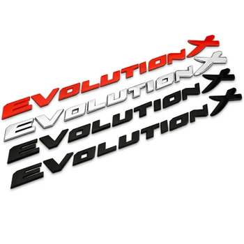 Буквы Evolution X из АБС-пластика, Эмблема для стайлинга автомобилей, Значок для ремонта автомобиля, 3D наклейка на багажник, наклейка для Mitsubishi Lancer EVO