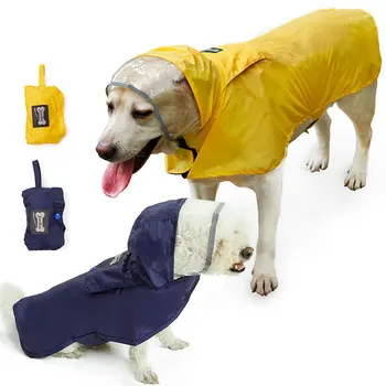 Водонепроницаемый Собачий Дождевик Портативная Большая Дождевая Куртка Для Домашних Животных Дождевая Куртка Для Домашних Животных Тканевый Дождевик Для Собак