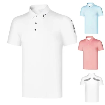 Высококачественная мужская быстросохнущая одежда для гольфа, мужская уличная дышащая спортивная одежда с коротким рукавом, тонкие Модные повседневные топы Поло