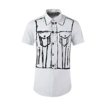 Высококачественная роскошная ювелирная четырехсторонняя эластичная рубашка, мужская однотонная рубашка с высокой эластичностью с короткими рукавами, хит продаж