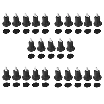 Высокопрофильные Направляющие-колокольчики Для Замены Офисного кресла Без колес и Барного стула, Фиксированные Направляющие на колесиках, 25 шт. в упаковке