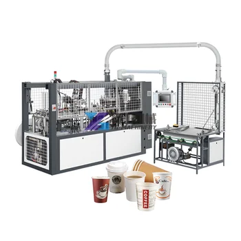 Высокоскоростная машина для формования кофейных стаканчиков с двойными обоями, полностью Автоматическое оборудование для производства бумажных изделий с волнистостью цен