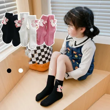 Детская мода Мультфильм кролик прямые трубы детские носки милый мультфильм детские чулки и носки для девочек Высококачественные Носки