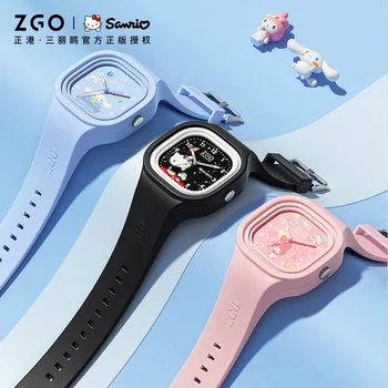 Детские часы Sanrio Среднего и маленького размера, прекрасные студенческие наручные часы для экзаменов, водонепроницаемые детские часы