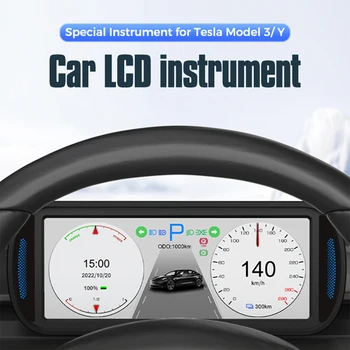 Для Tesla модель 3 Y приборная панель HUD 6,8-дюймовый приборный электронный головной дисплей Smart Car Speedometer 2019-2022