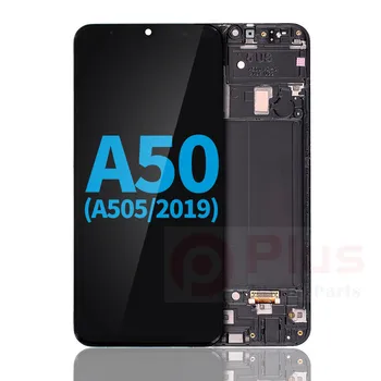 ЖК-дисплей с рамкой (без датчика отпечатка пальца), совместимый с Samsung Galaxy A50 (A505 /2019) (версия для США) (Incell) (черный)