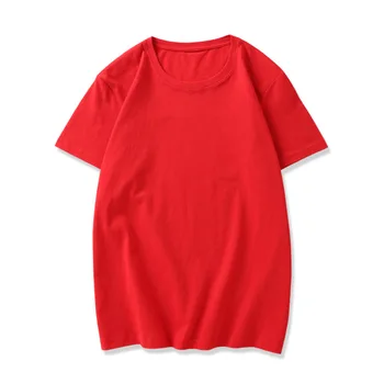 Женская футболка B28, хлопковые футболки с коротким рукавом, женские однотонные летние футболки с круглым вырезом