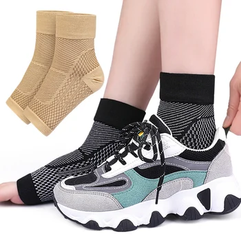 Женские компрессионные чулки, эластичные амортизирующие носки, носки для альпинизма, носки для защиты лодыжек.