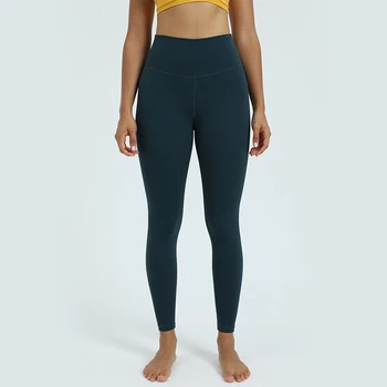 Женские эластичные леггинсы для йоги для фитнеса LuLu Running Street Pants, леггинсы для занятий спортом с высокой талией, леггинсы для тренировок, тренировочные брюки