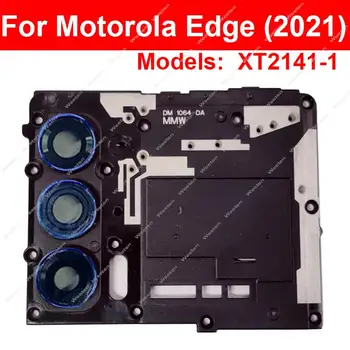 Заднее Стекло Объектива Камеры Заднего вида с держателем Рамки Для Motorola Moto Edge 2021 XT2141-1 материнская Плата Запчасти Для Ремонта Крышки Материнской Платы
