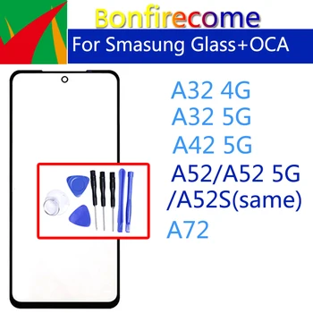 Замена для Samsung Galaxy A72 A52 A32 A42 A52S A32 4G A42 5G ЖК-дисплей С Сенсорным Экраном Спереди, Стекло Объектива С Клеем OCA