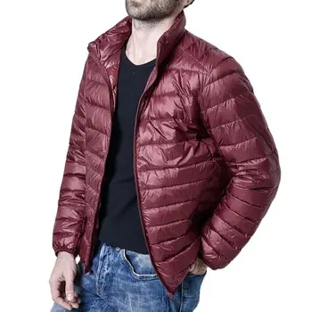 Зимняя мужская пуховая куртка, ультралегкая пуховая куртка, мужская ветровка, пуховая куртка, легкое портативное теплое пальто для мужчин