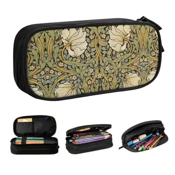Индивидуальный милый пенал William Morris Pimpernel Для мальчиков Большой емкости с цветочным текстильным рисунком, Сумка для карандашей, Школьная сумка